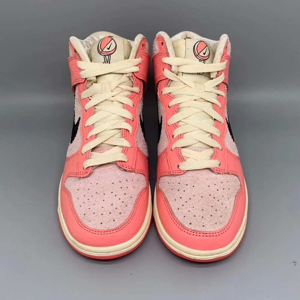 Nike Dunk High Hoops Pink‎ Basketball Shoes DX3359‑600 Women’s Sz 6.5 EU 37.5